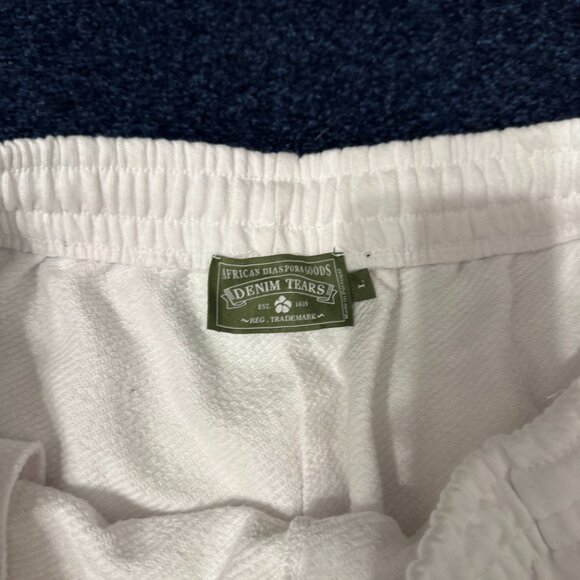 Denim Tears Mono Cotton Wreath Sweatpants White Mens Size Large - Picture 2 of 4